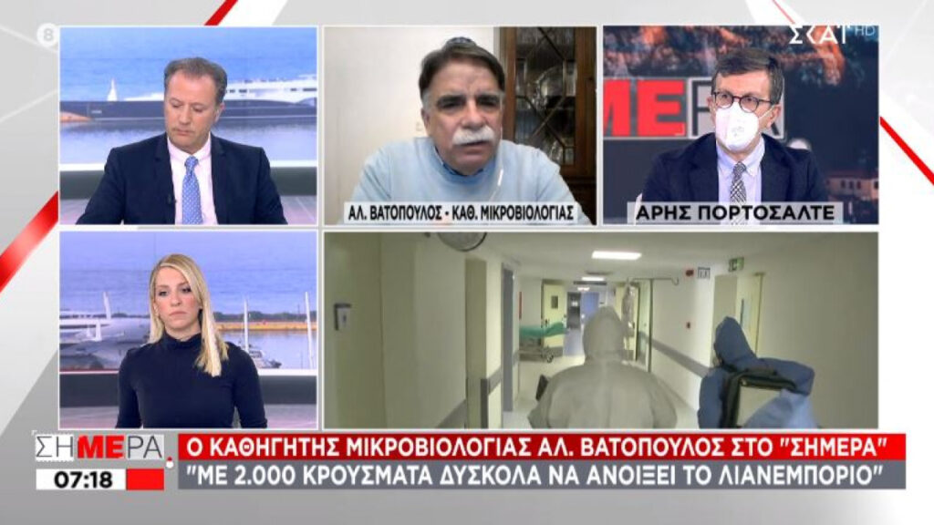 Βατόπουλος: Δύσκολο να ανοίξει το λιανεμπόριο με 2.000 κρούσματα…