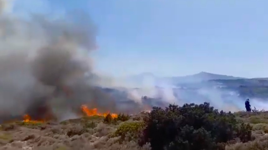 Φωτιά σε δασική έκταση στην Μονεμβασιά