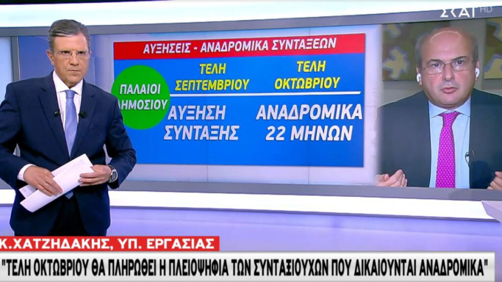 Χατζηδάκης: Τέλη Οκτωβρίου τα αναδρομικά – Μπόνους για τους νέους εργαζόμενους