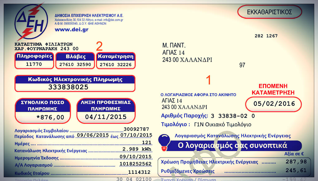 Πόσο «φουσκωμένοι» θα έρθουν οι λογαριασμοί ρεύματος – Παραδείγματα