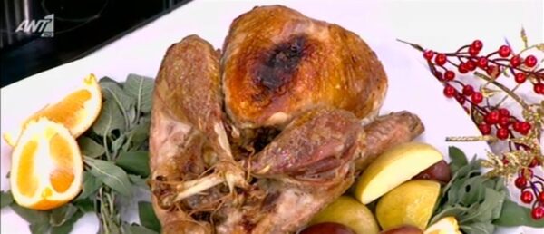 Χριστουγεννιάτικη γαλοπούλα με γέμιση [βίντεο]