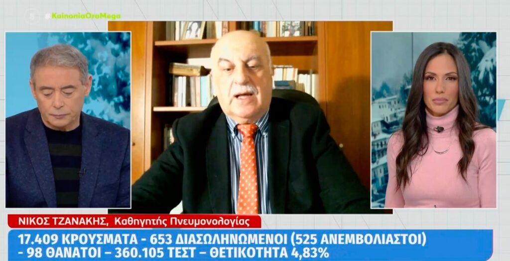 Τζανάκης: Η κακοκαιρία μπορεί να «φρενάρει» την εξάπλωση του κορωνοϊού [βίντεο]