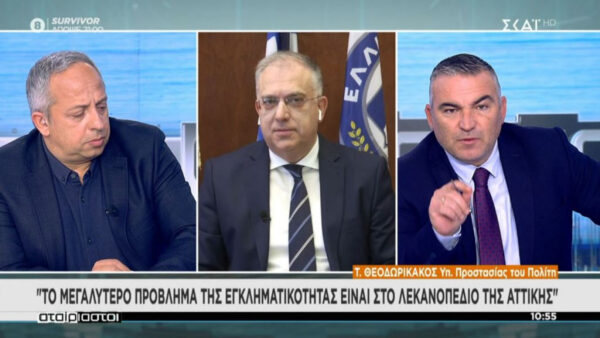 Θεοδωρικάκος: 30% μειώθηκε η εγκληματικότητα το γ’ τετράμηνο του 2021 [βίντεο]