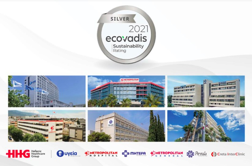 Hellenic Healthcare Group: Ασημένια Διάκριση από την EcoVadis για το 2021 στον τομέα της Εταιρικής Κοινωνικής Ευθύνης