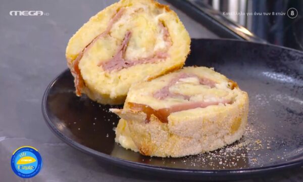 Η Φλορίντα Πετρουτσέλι μαγειρεύει ιταλικό ρολό πατάτας με αλλαντικά & τυριά [βίντεο]