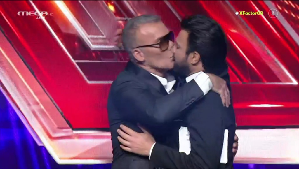 «X Factor»: Ανδρέας Γεωργίου –  Στέλιος Ρόκκος φιλήθηκαν στο στόμα