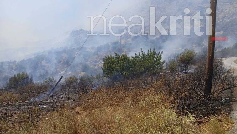 Μεγάλη φωτιά στο Ρέθυμνο -Εκκενώθηκε το χωριό  Ορνέ
