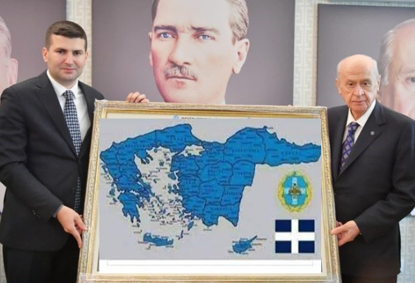 Το twitter χλευάζει τον Μπαχτσελί και τον χάρτη που του χάρισαν οι Γκρίζοι Λύκοι – Πρώτο tweet η εκδοχή με την Ελλάδα