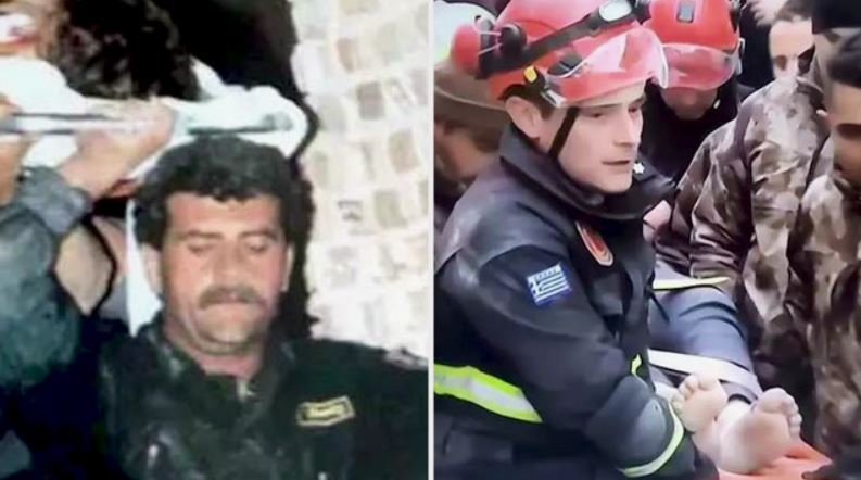 Σεισμός: Ο γιος του πυροσβέστη Νίκα που είχε σώσει τον μικρό Ανδρέα στο Αίγιο, σώζει ανθρώπους  στην Τουρκία (video)