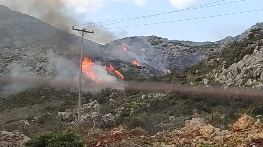 Κρήτη: Μεγάλη κινητοποίηση για φωτιά στον Δήμο Μαλεβιζίου
