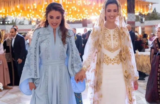Ιορδανία:  Η βασίλισσα Ράνια στην τελετή χένας της μέλλουσας νύφης της – Παραμυθένιο σκηνικό  (video)