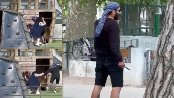 Γαλλία: Βίντεο ντοκουμέντο με τον δράστη ενώ μαχαιρώνει παιδιά και ενήλικες σε παιδική χαρά – Κρατούσε σταυρό