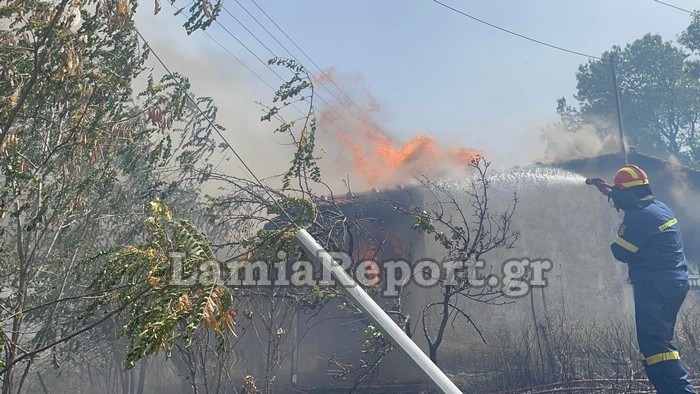 Φωτιά μέσα στην πόλη της Λαμίας – Καίγονται σπίτια – Νέα μηνύματα του 112 για εκκενώσεις οικισμών   (εικόνες&video)