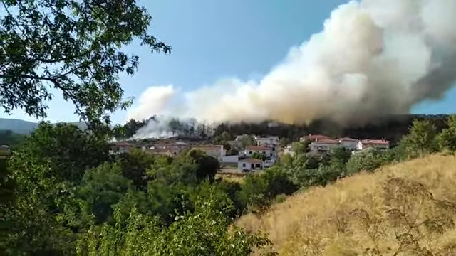 Φωτιά στην Κάρυστο κοντά σε παραθεριστικές κατοικίες