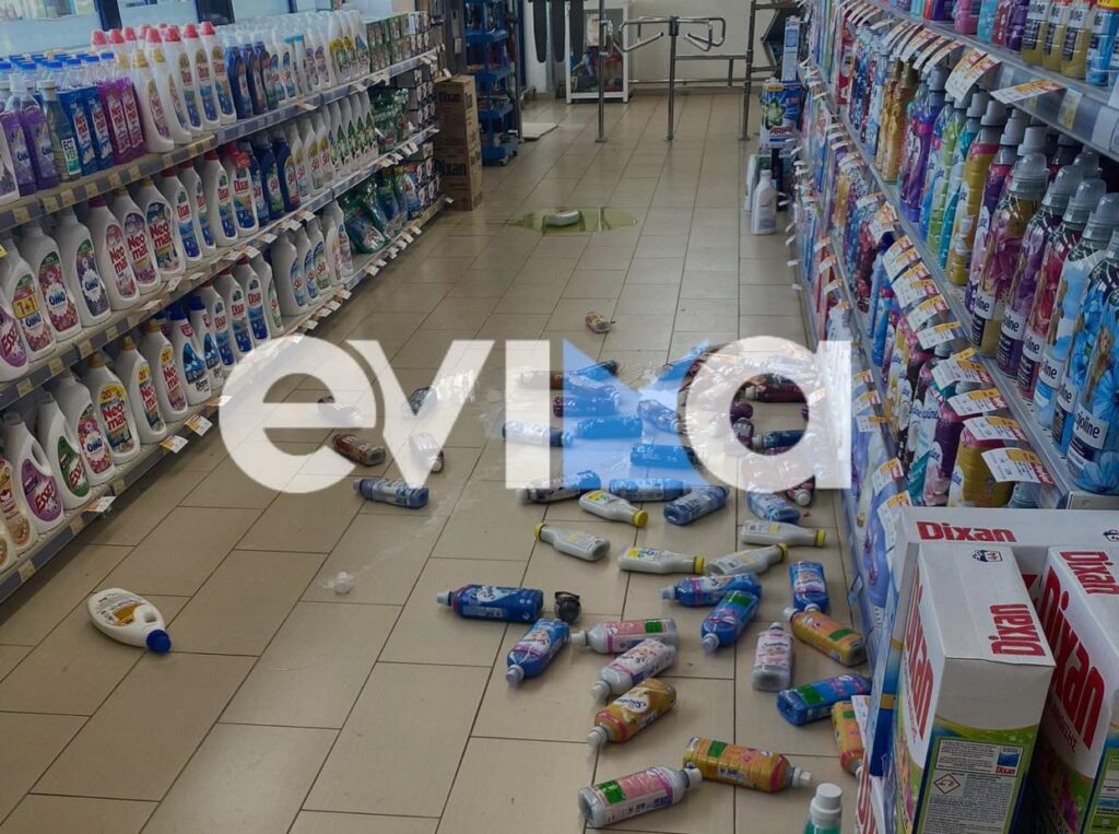 Σεισμός στην Εύβοια: Οι πρώτες εικόνες από τις ζημιές σε σχολεία και σούπερ μάρκετ
