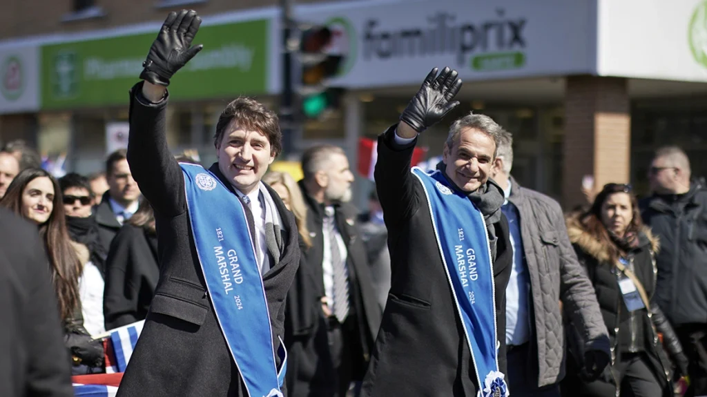 25η Μαρτίου: Μητσοτάκης και Τριντό στην παρέλαση στο Μόντρεαλ – «Με την επιστολική ψήφο κανουμε πράξη ένα όραμα δεκαετιών» (εικόνες&βίντεο)