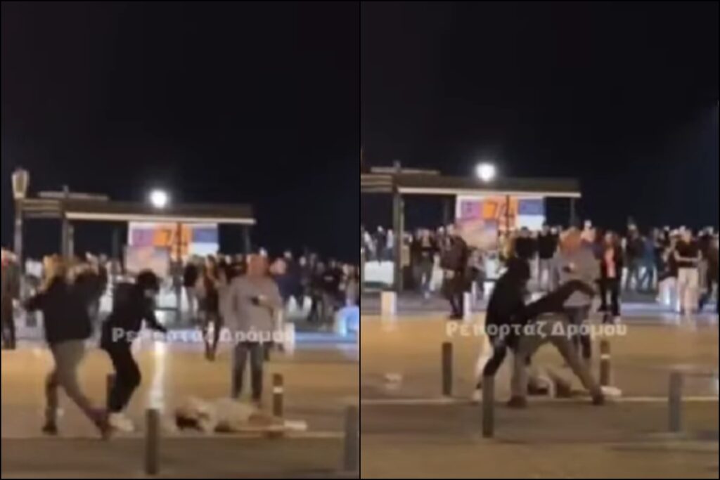 Θεσσαλονίκη – Βίντεο: Η στιγμή της άγριας επίθεσης σε νεαρό στην πλατεία Αριστοτέλους
