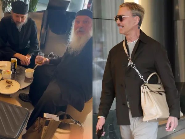 Λάκης Γαβαλάς: Επικός διάλογος με μοναχούς που τον ρωτούν «είστε άνδρας ή γυναίκα;» – Δείτε το βίντεο