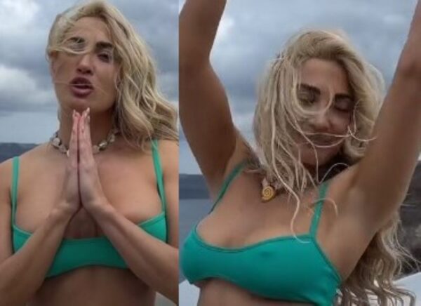 Ιωάννα Τούνη: Xορεύει στην Σαντορίνη και εύχεται: «Τα κιλά να μπαίνουν στο στήθος και όχι στην κοιλιά» – Βίντεο