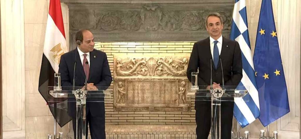 Μητσοτάκης: Υπογράψαμε με τον Αμπντέλ Φατάχ Αλ Σίσι διακήρυξη για τη στρατηγική εταιρική σχέση Αθήνας- Καΐρου (βίντεο)