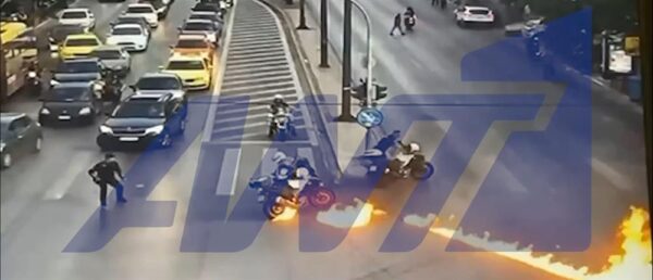 Βίντεο από την επίθεση με μολότοφ σε αστυνομικούς στην Αθήνα μετά από συγκέντρωση στην πρεσβεία του Ισραήλ
