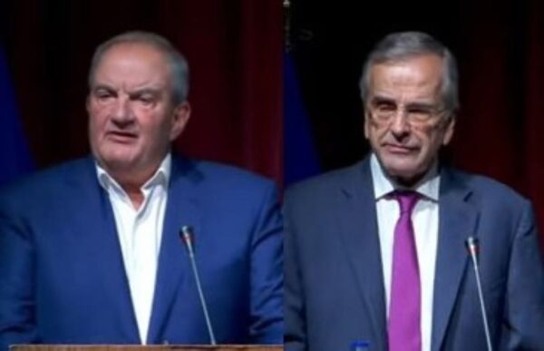 «Σφυροκόπημα» της κυβέρνησης από Κώστα Καραμανλή και Αντώνη Σαμαρά στην εκδήλωση στο Πολεμικό Μουσείο
