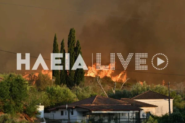Φωτιά στο Χελιδόνι Αρχαίας Ολυμπίας – Μήνυμα από το 112 για απομάκρυνση προς Πύργο – Ένας τραυματίας με εγκαύματα (βίντεο)