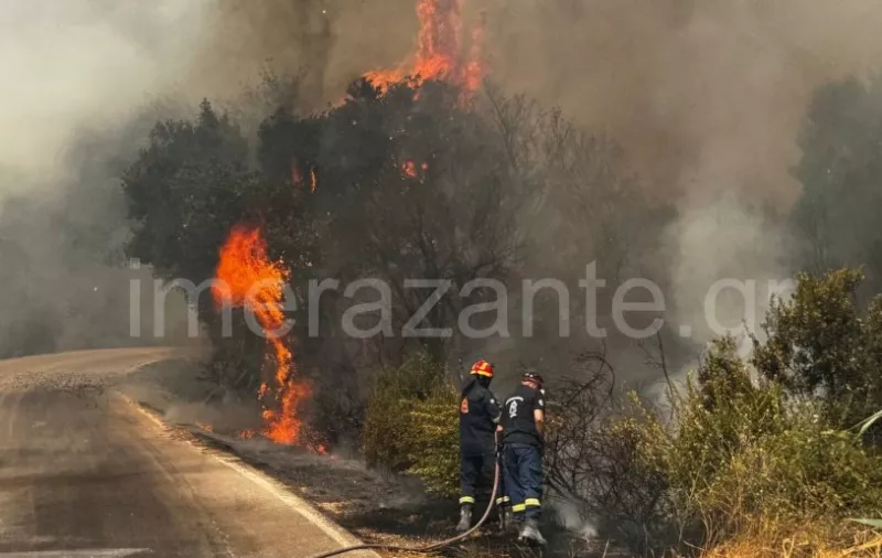 Μεγάλες πυρκαγιές: Κινδυνεύουν σπίτια στη Ζάκυνθο – Πύρινα μέτωπα σε Βόνιτσα, Άρτα, Πρέβεζα (Βίντεο)