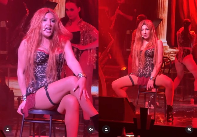 Έλενα Παπαρίζου: Ο αισθησιακός χορός στην καρέκλα με κορσέ και περούκα που τρέλανε το κοινό (Βίντεο)