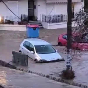 Κακοκαιρία – Λήμνος: Μεγάλες καταστροφές από πλημμύρες – Ήχησε το 112 – Δείτε βίντεο
