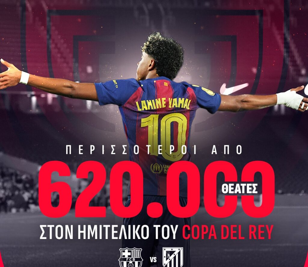Ρεκόρ Τηλεθέασης για το CopadelRey: Το Μπαρτσελόνα– Ατλέτικο τα «έσπασε» σε ACTION 24 και Athletiko!