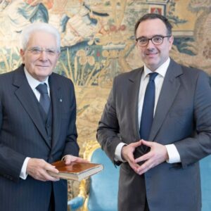 Συνάντηση του Προέδρου της Ιταλικής Δημοκρατίας, Sergio Mattarella και του Θοδωρή Κυριακού, Προέδρου του Ομίλου Antenna, στη Ρώμη