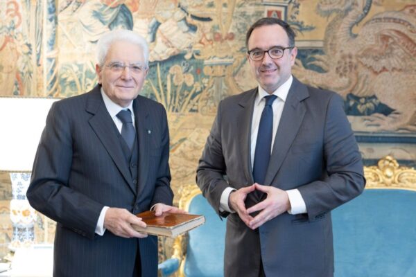 Συνάντηση του Προέδρου της Ιταλικής Δημοκρατίας, Sergio Mattarella και του Θοδωρή Κυριακού, Προέδρου του Ομίλου Antenna, στη Ρώμη