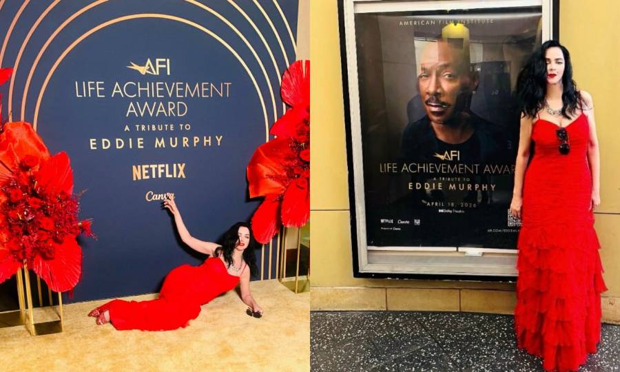 Δέσποινα Μοίρου: Η διεθνής ηθοποιός τίμησε τον Eddie Murphy ως vip καλεσμένη στην χολιγουντιανή γιορτή του στο Λος Άντζελες (εικόνες+βίντεο)