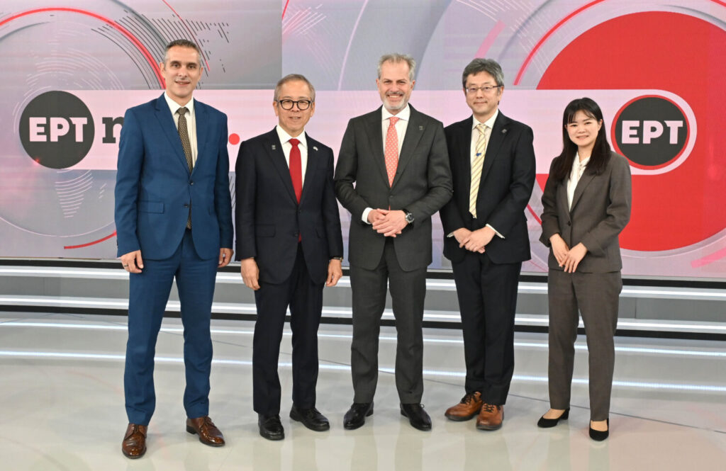 Επίσκεψη του Ιάπωνα πρέσβη στην ΕΡΤ