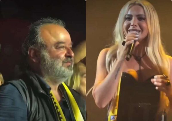 Ο Μάριος Ηλιόπουλος τα «έσπασε» για το πρωτάθλημα της ΑΕΚ στα μπουζούκια – Δείτε το βίντεο