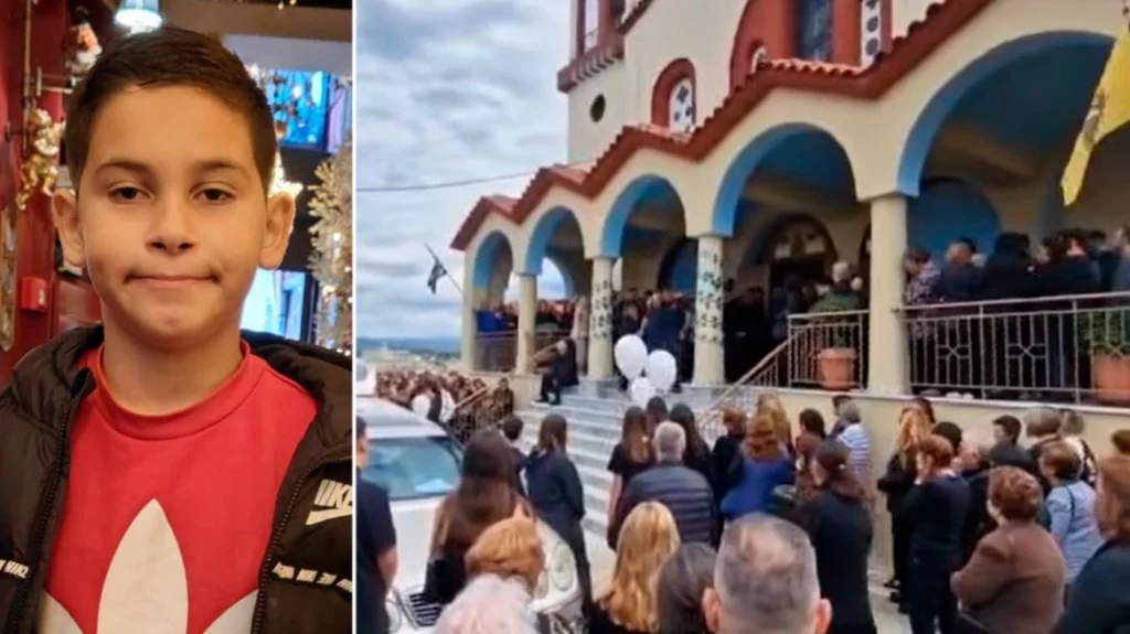 Ηλεία: Βαρύ το πένθος στα Μακρίσια για τον 13χρονο Κωνσταντίνο που σκοτώθηκε με πατίνι – Ράγισαν καρδιές στην κηδεία (βίντεο)