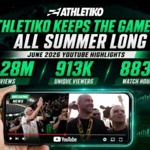 Athletiko: Υψηλές «πτήσεις» για το YouTube του Athletiko και τον Ιούνιο