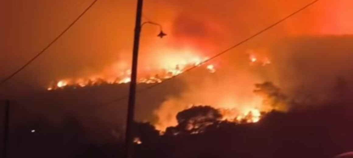Φωτιά σε Βοιωτία και Δυτική Αττική: Πύρινη κόλαση στο Πόρτο Γερμενό, απειλούνται σπίτια, στήνουν αναχώματα –  Εκκενώθηκαν Αγ. Νικόλαος, Προσήλι και Πόρτο Γερμενό (βίντεο)