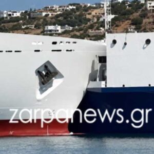 Κρήτη: Βίντεο από τη στιγμή που δύο πλοία συγκρούονται μέσα στο λιμάνι της Σούδας