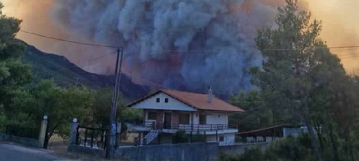 Μεγάλες φωτιές σε Πόρτο Γερμενό και Φωκίδα : Στις αυλές των σπιτιών οι φλόγες,  νέα μηνύματα 112 για εκκένωση 7 περιοχών (βίντεο)