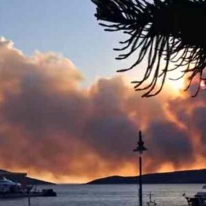 Φωτιές: Μάχη με τις φλόγες και τους ανέμους σε Σκύρο και Άνδρο (βίντεο)