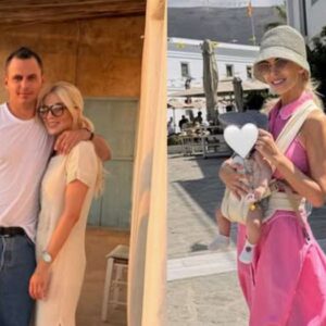 Κατερίνα Καινούργιου: Στην Παναγία Εκατονταπυλιανή με την κόρη της και οι ευχές στον Παναγιώτη Κουτσουμπή για τη γιορτή του