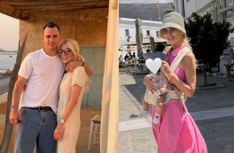 Κατερίνα Καινούργιου: Στην Παναγία Εκατονταπυλιανή με την κόρη της και οι ευχές στον Παναγιώτη Κουτσουμπή για τη γιορτή του