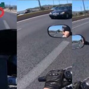 «Από τύχη ζούμε»: Οδηγός Mercedes πήγαινε ανάποδα στην Αθηνών – Κορίνθου, καταγράφηκε σε βίντεο από youtuber μοτοσικλετιστή (βίντεο)