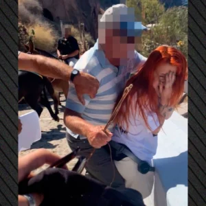 Αγωγιάτες επιτέθηκαν σε ακτιβίστριες στη Σαντορίνη που διαμαρτύρονταν για τη χρήση γαϊδουριών στη μεταφορά τουριστών – Βίντεο