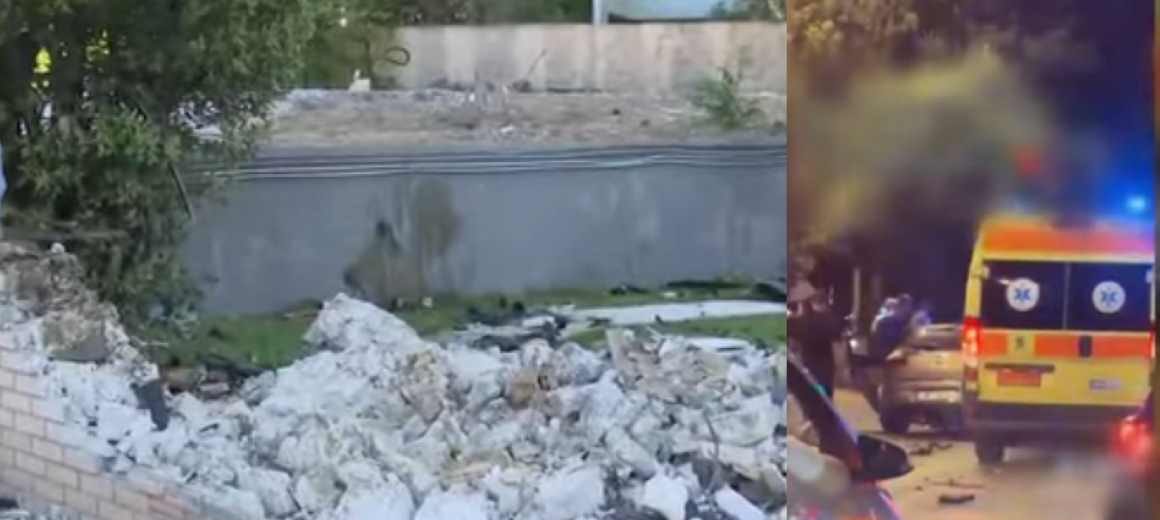 Τροχαίο στη Γλυφάδα: Τρείς νεκροί, οι δύο 23 και 26 χρόνων – Δύο 18χρονοι τραυματίες – Το ΙΧ τους «καρφώθηκε» σε μάντρα και διαλύθηκε (βίντεο)