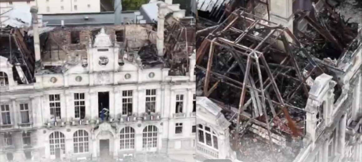 Γαλλία: Βίντεο με τις εικόνες καταστροφής στο ιστορικό δημαρχείο της Λιμόζ – Μία σύλληψη υπόπτου για τον εμπρησμό – Συνολικά για τα επεισόδια συνελήφθησαν  2.500  (βίντεο)