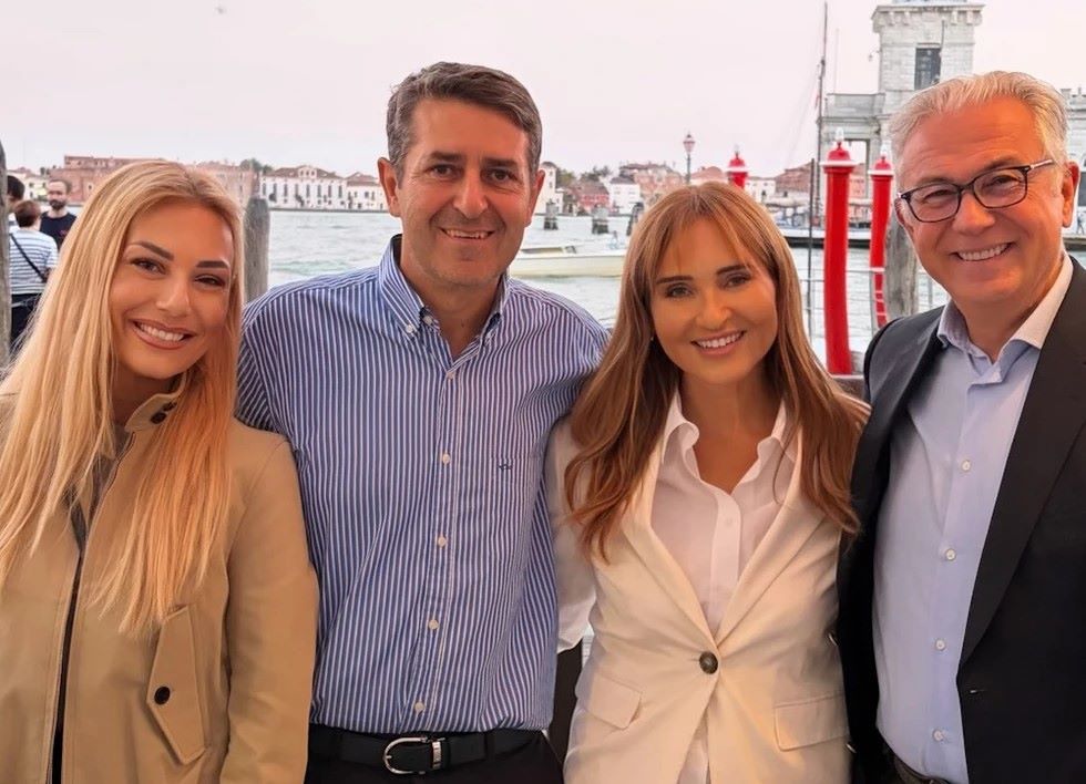Τίνα Μεσσαροπούλου – Γιώργος Μυλωνάκης με το ζεύγος  Ρουσόπουλου στη Βενετία – Φωτογραφίες